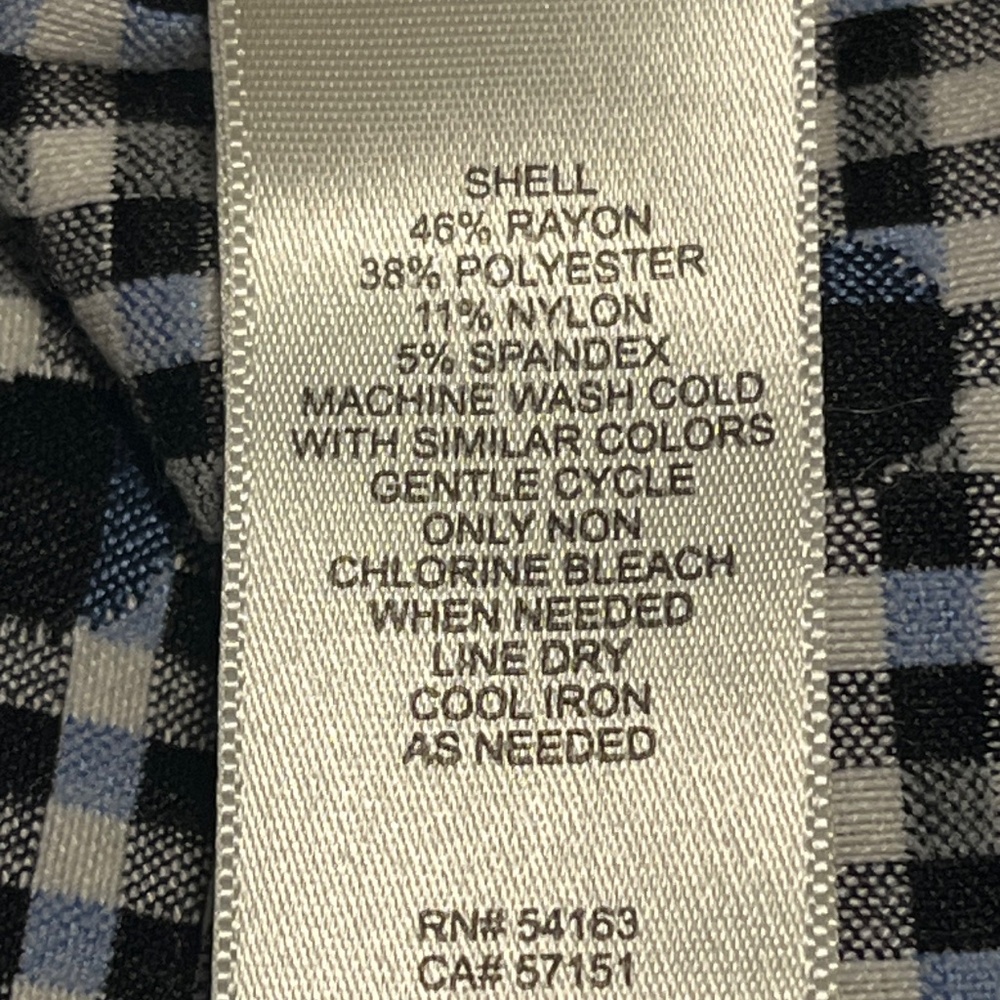 Eliza J Women’s Black & Blue Checkered Polka Dot Dress Size 14 - Picture 8 of 11